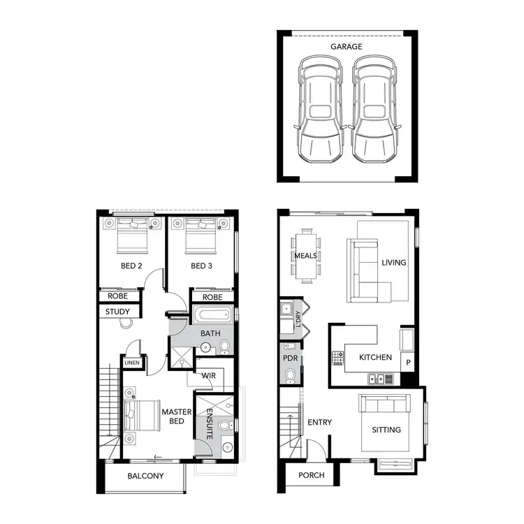 Floorplan of Homely townhouse listing, Lot 36 Sugarloaf Circuit, Wollert VIC 3750