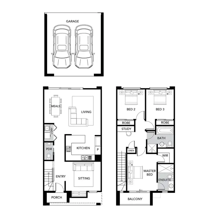 Floorplan of Homely townhouse listing, Lot 33 Sugarloaf Circuit, Wollert VIC 3750