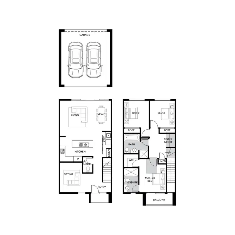 Floorplan of Homely townhouse listing, Lot 43 Sugarloaf Circuit, Wollert VIC 3750