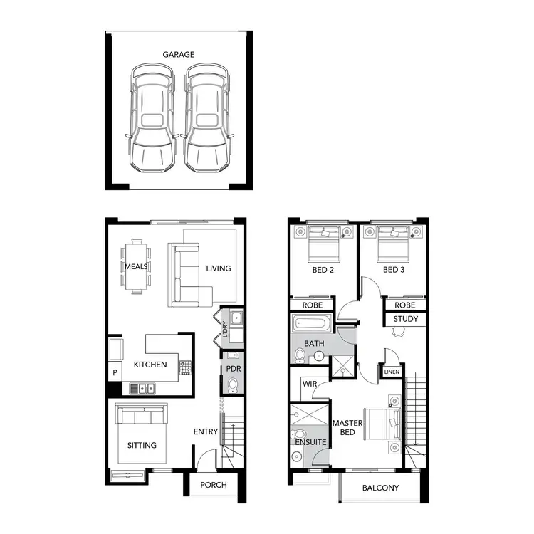 Floorplan of Homely townhouse listing, Lot 32 Sugarloaf Circuit, Wollert VIC 3750