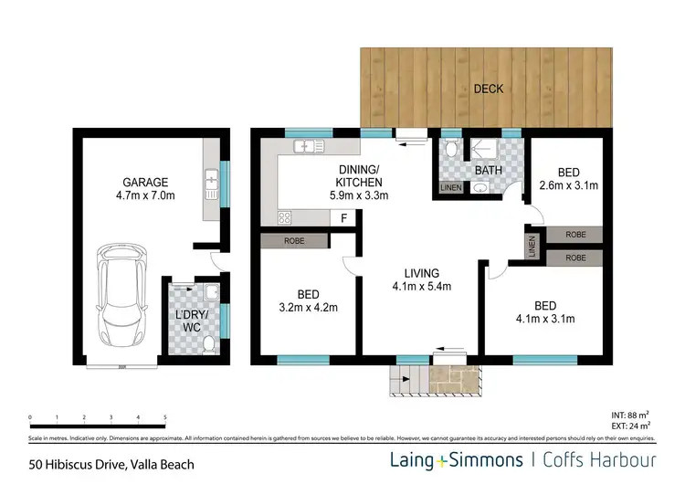 Floorplan of Homely house listing, 50 Hibiscus Drive, Valla Beach NSW 2448