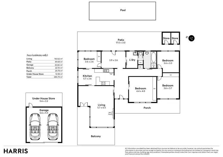 Floorplan of Homely house listing, 6 Armson Avenue, Magill SA 5072