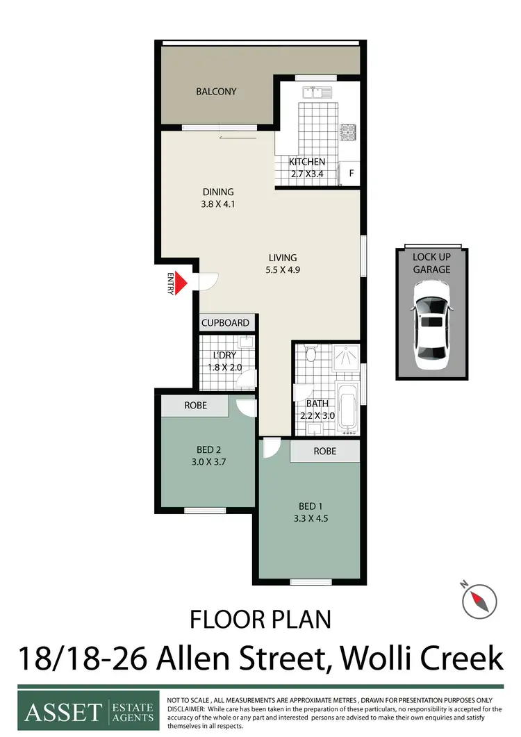 Floorplan of Homely apartment listing, 18/18-26 Allen Street, Wolli Creek NSW 2205