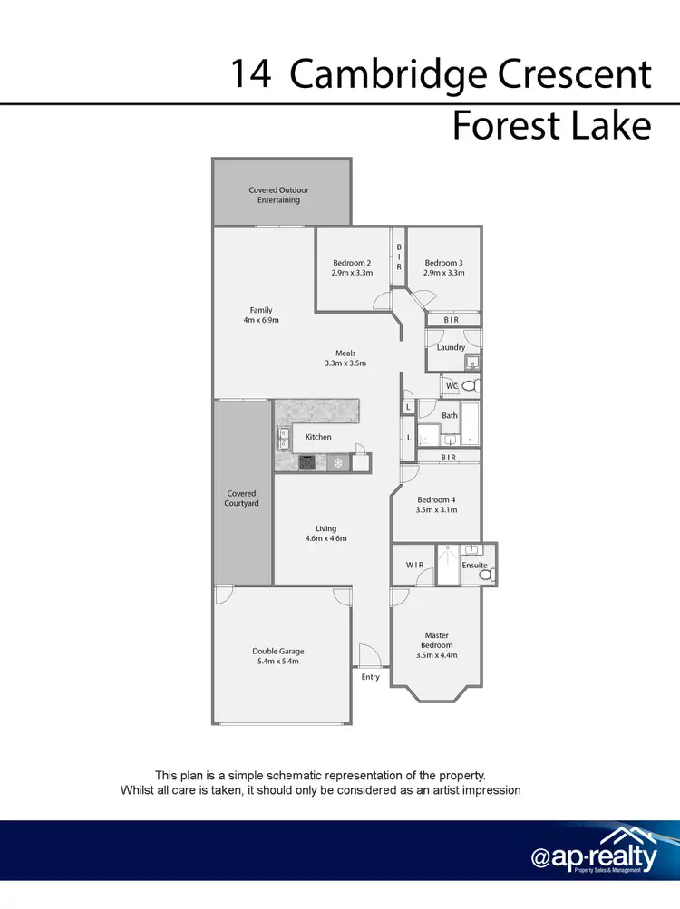 Floorplan of Homely house listing, 14 Cambridge Crescent, Forest Lake QLD 4078