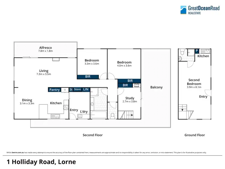 Floorplan of Homely house listing, 1 Holliday Road, Lorne VIC 3232