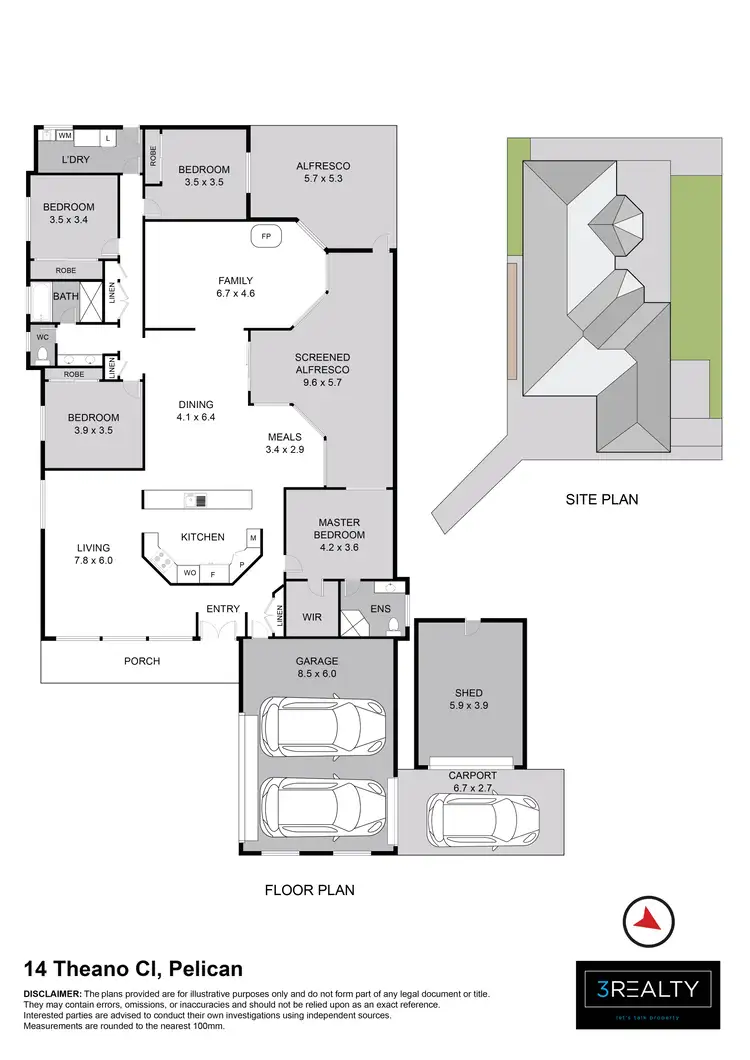 Floorplan of Homely house listing, 14 Theano Close, Pelican NSW 2281