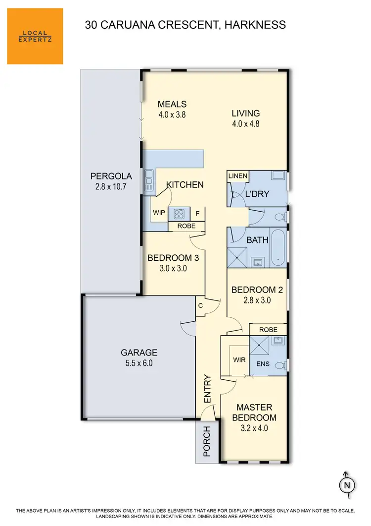 Floorplan of Homely house listing, 30 Caruana Crescent, Harkness VIC 3337