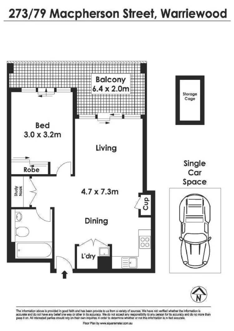 Floorplan of Homely unit listing, 273/79 MacPherson Street, Warriewood NSW 2102