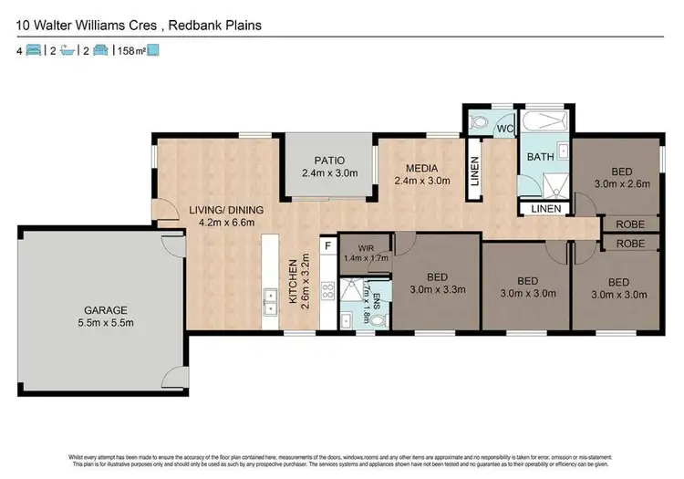 Floorplan of Homely house listing, 10 Walter Williams Crescent, Redbank Plains QLD 4301