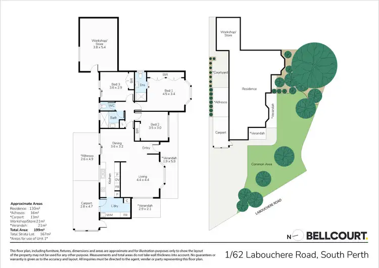 Floorplan of Homely house listing, 1/62 Labouchere Road, South Perth WA 6151