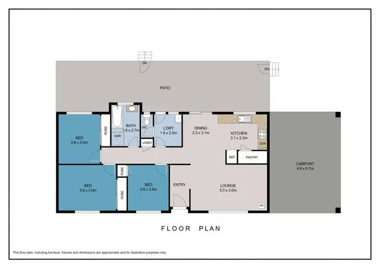 Floorplan of Homely house listing, 38 Dennison Street, Wahgunyah VIC 3687