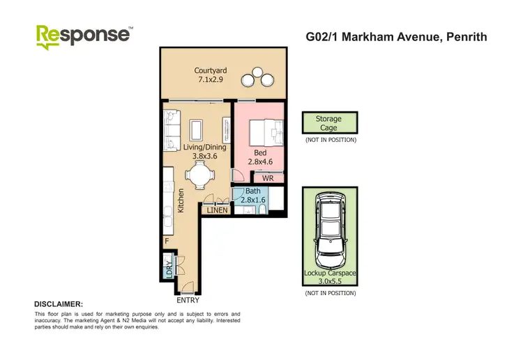 Floorplan of Homely unit listing, G02/1 Markham Avenue, Penrith NSW 2750