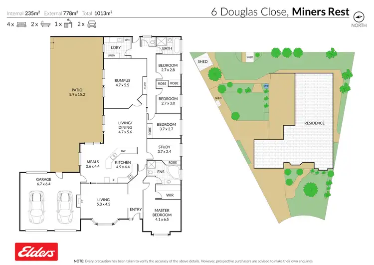Floorplan of Homely house listing, 6 Douglas Close, Miners Rest VIC 3352