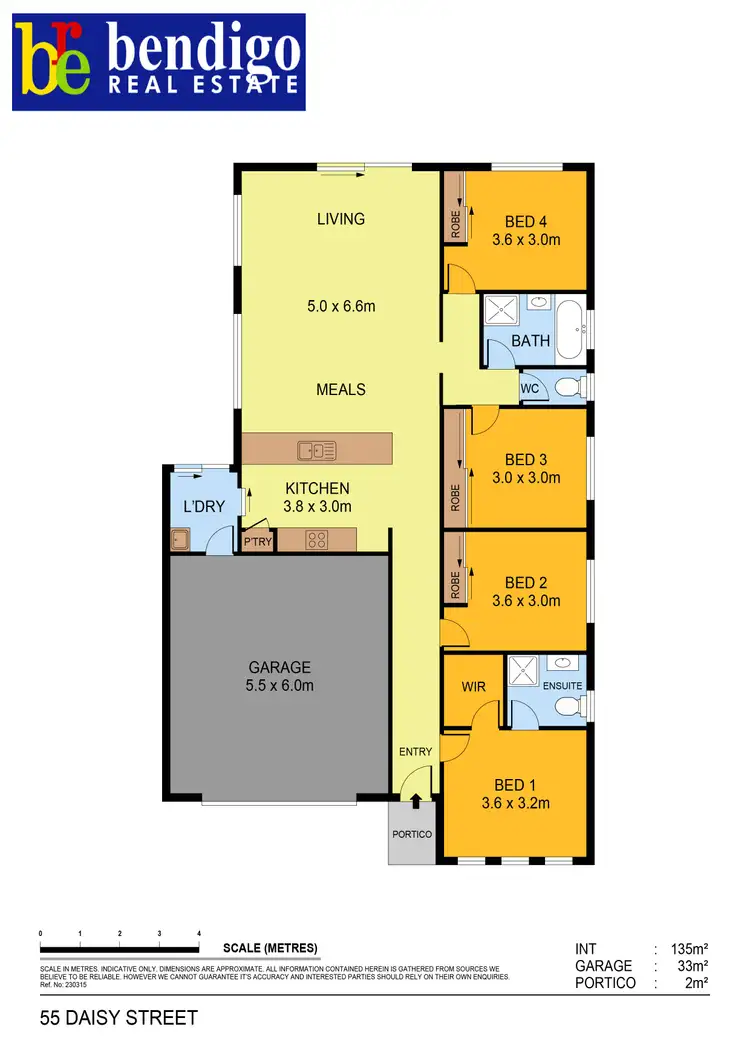 Floorplan of Homely house listing, 55 Daisy Street, Huntly VIC 3551