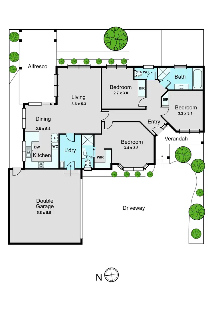 Floorplan of Homely unit listing, 2/14 Madeleine Road, Clayton VIC 3168