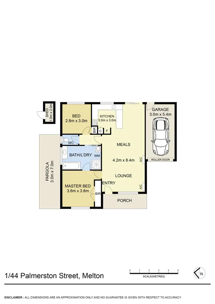 Floorplan of Homely unit listing, 1/44A Palmerston Street, Melton VIC 3337