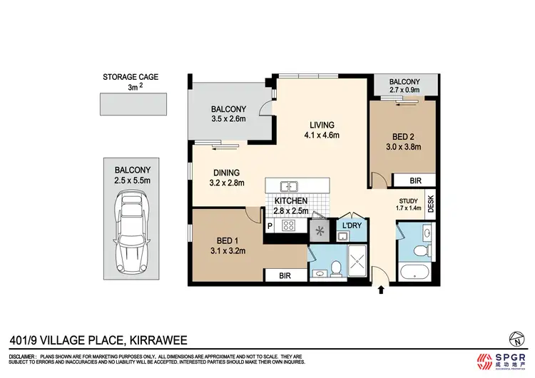 Floorplan of Homely apartment listing, 401/9 Village Place, Kirrawee NSW 2232