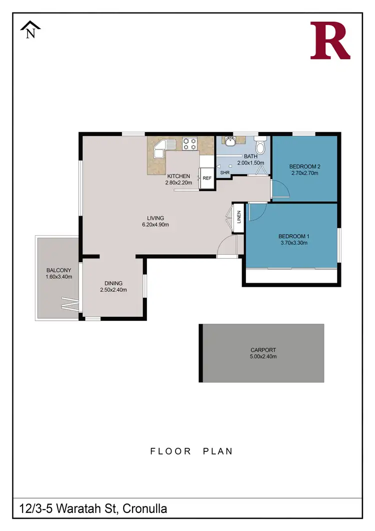 Floorplan of Homely apartment listing, 12/3-5 Waratah Street, Cronulla NSW 2230