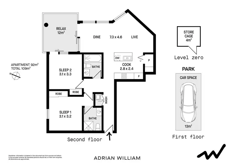 Floorplan of Homely apartment listing, 201/10 Reede Street, Turrella NSW 2205