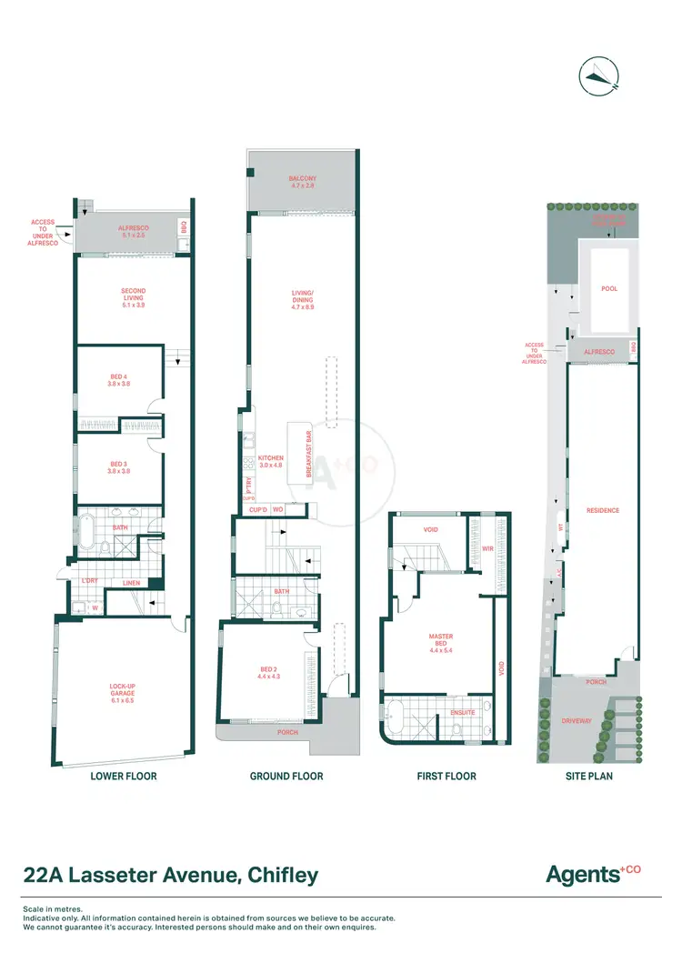 Floorplan of Homely semi-detached listing, 22A Lasseter Avenue, Chifley NSW 2036