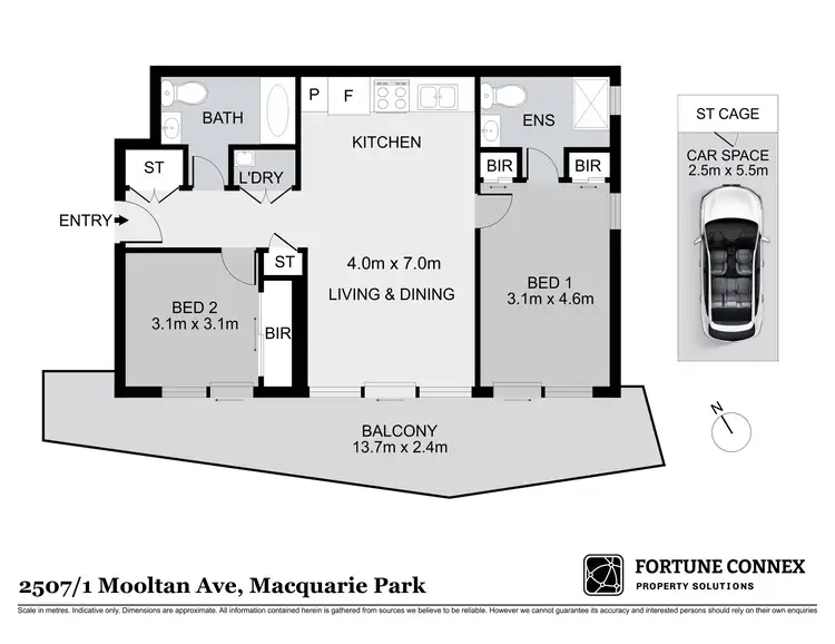 Floorplan of Homely apartment listing, 1606/1 Mooltan Avenue, Macquarie Park NSW 2113