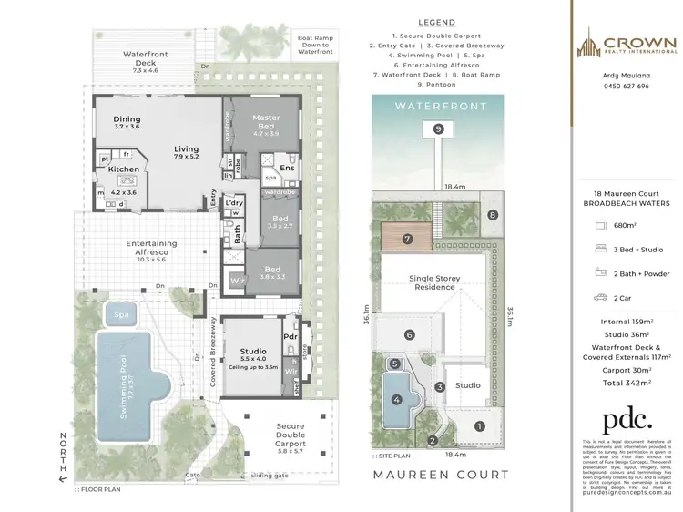 Floorplan of Homely house listing, 18 Maureen Court, Broadbeach Waters QLD 4218