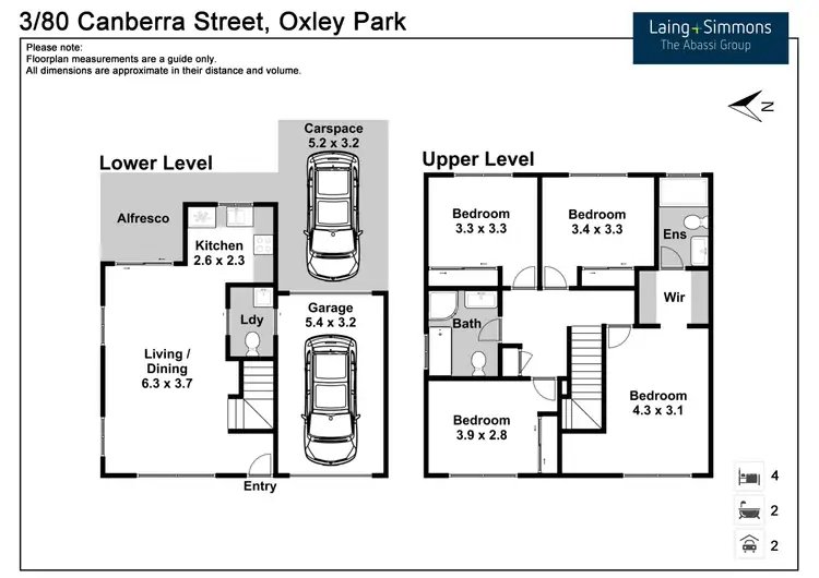 Floorplan of Homely townhouse listing, 3/80 Canberra Street, Oxley Park NSW 2760