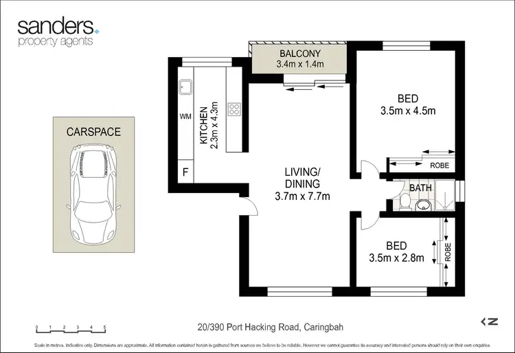 Floorplan of Homely apartment listing, 20/390 Port Hacking Road, Caringbah NSW 2229