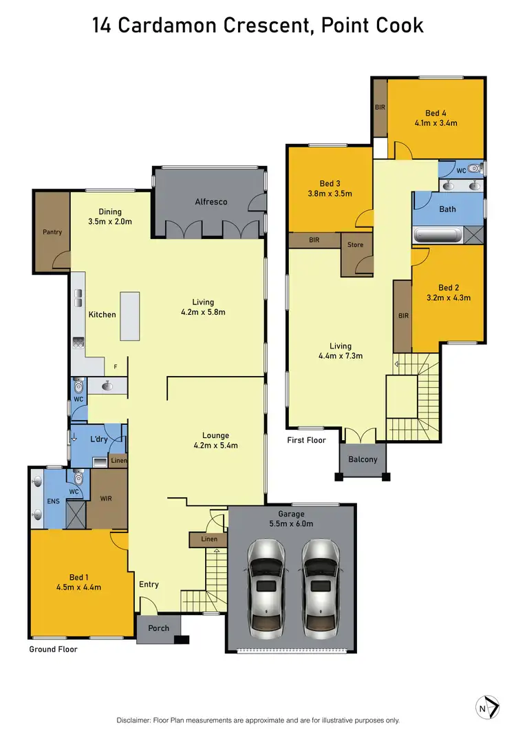 Floorplan of Homely house listing, 14 Cardamon Crescent, Point Cook VIC 3030