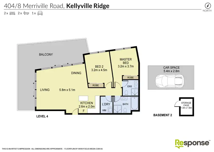 Floorplan of Homely apartment listing, 404/8 Merriville Road, Kellyville Ridge NSW 2155