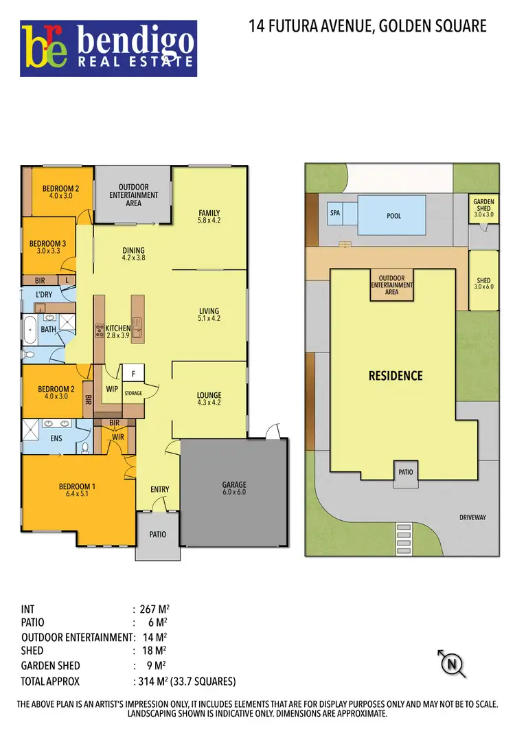 Floorplan of Homely house listing, 14 Futura Avenue, Golden Square VIC 3555