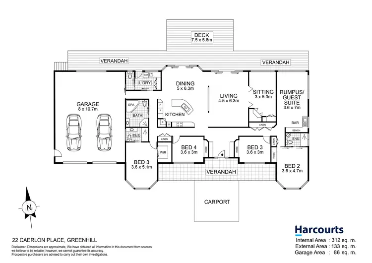 Floorplan of Homely house listing, 22 Caerlon Place, Greenhill NSW 2440