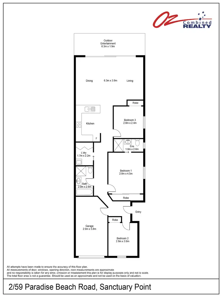 Floorplan of Homely semi-detached listing, 2/59 Paradise Beach Road, Sanctuary Point NSW 2540