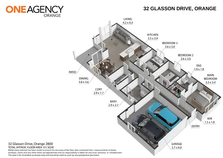 Floorplan of Homely house listing, 32 Glasson Drive, Orange NSW 2800