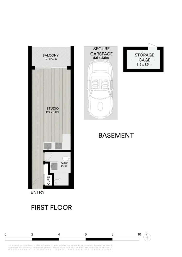 Floorplan of Homely studio listing, 105/8D Myrtle Street, Prospect NSW 2148