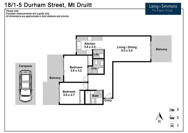Floorplan of Homely unit listing, 18/1-5 Durham Street, Mount Druitt NSW 2770