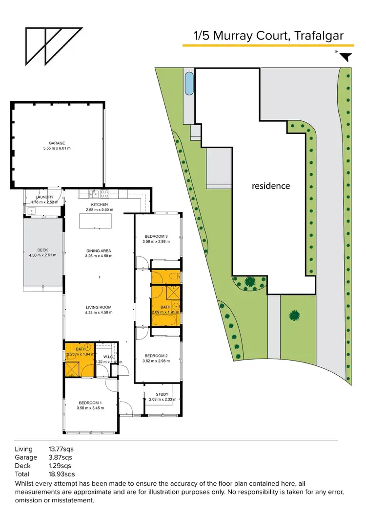 Floorplan of Homely house listing, 1/5 Murray Court, Trafalgar VIC 3824