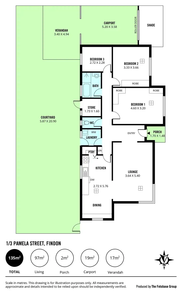 Floorplan of Homely house listing, 1/3 Pamela Street, Findon SA 5023