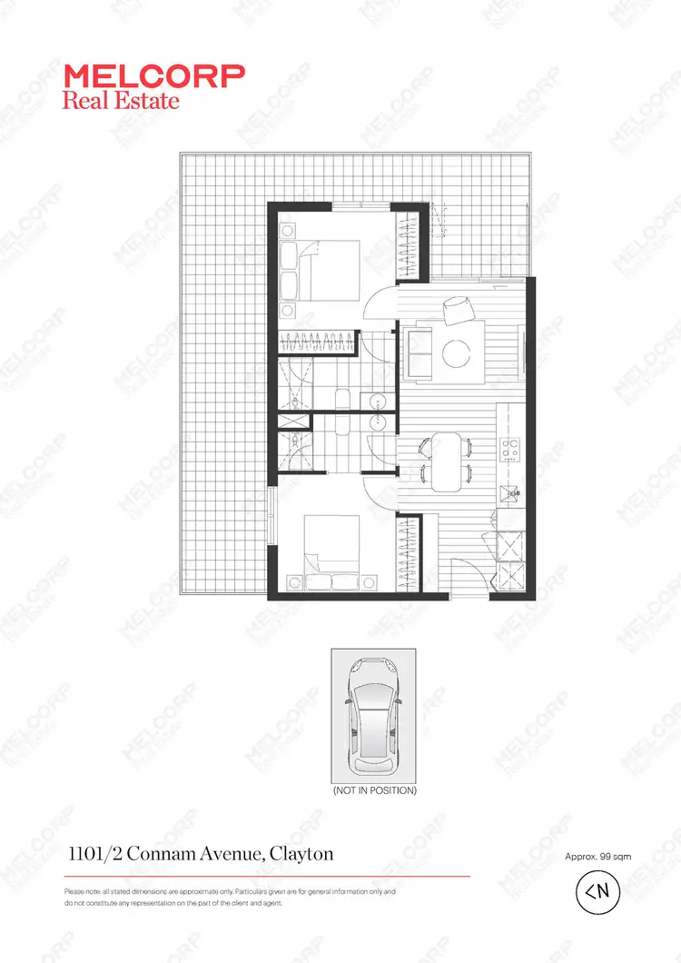 Floorplan of Homely apartment listing, MCity 1101/2 Connam Avenue, Clayton VIC 3168