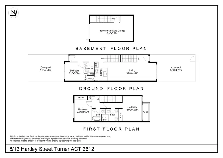 Floorplan of Homely apartment listing, 6/12 Hartley Street, Turner ACT 2612