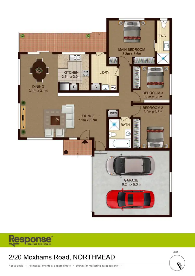 Floorplan of Homely villa listing, 2/20 Moxhams Road, Northmead NSW 2152