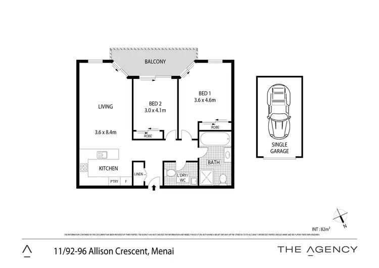 Floorplan of Homely unit listing, 11/92-96 Allison Crescent, Menai NSW 2234