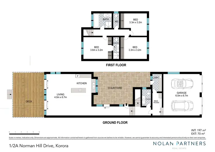 Floorplan of Homely semi-detached listing, 1/2A Norman Hill Drive, Korora NSW 2450