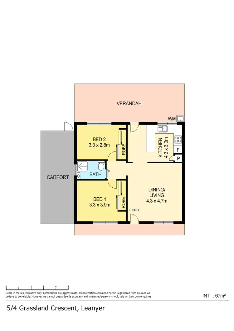Floorplan of Homely unit listing, 5/4 Grassland Crescent, Leanyer NT 812