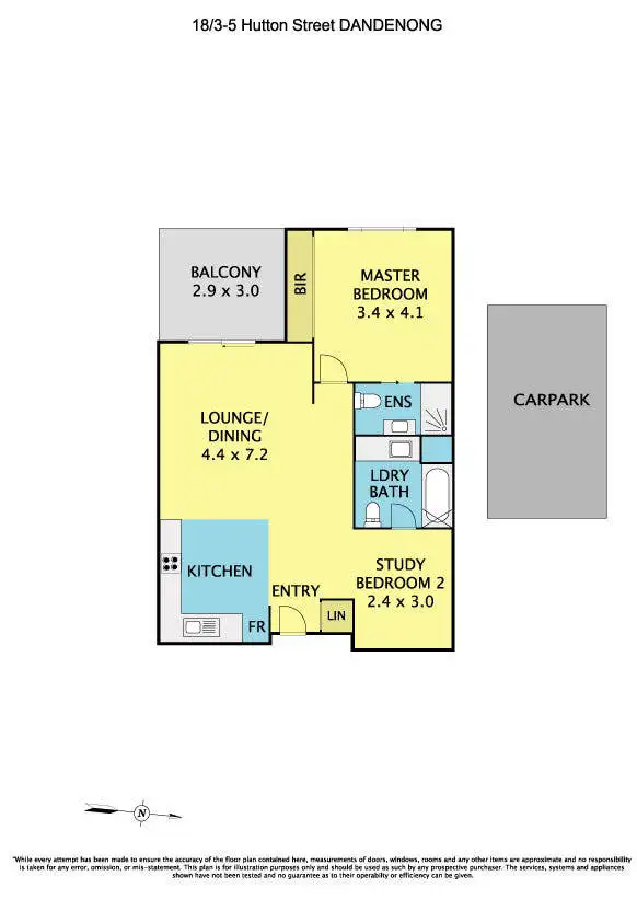 Floorplan of Homely apartment listing, 18/3-5 Hutton Street, Dandenong VIC 3175