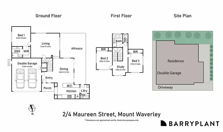 Floorplan of Homely townhouse listing, 2/4 Maureen Street, Mount Waverley VIC 3149
