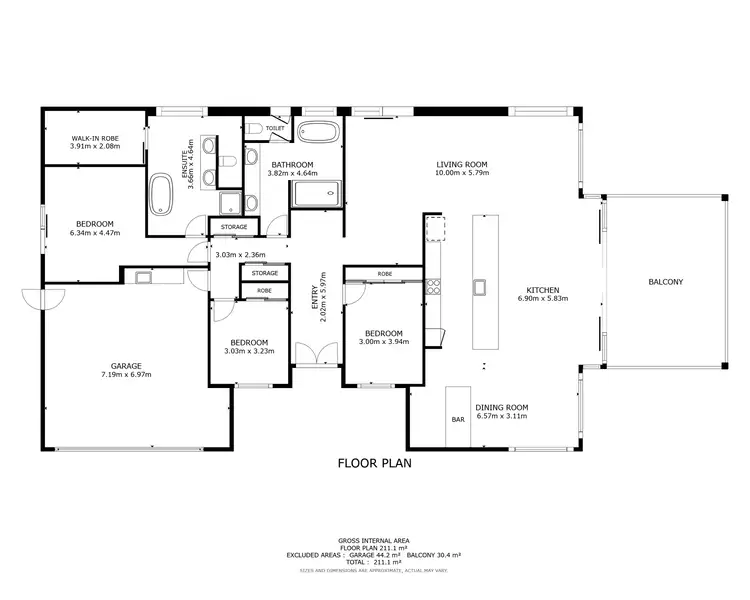 Floorplan of Homely house listing, 10 Sunbird Drive, Woree QLD 4868