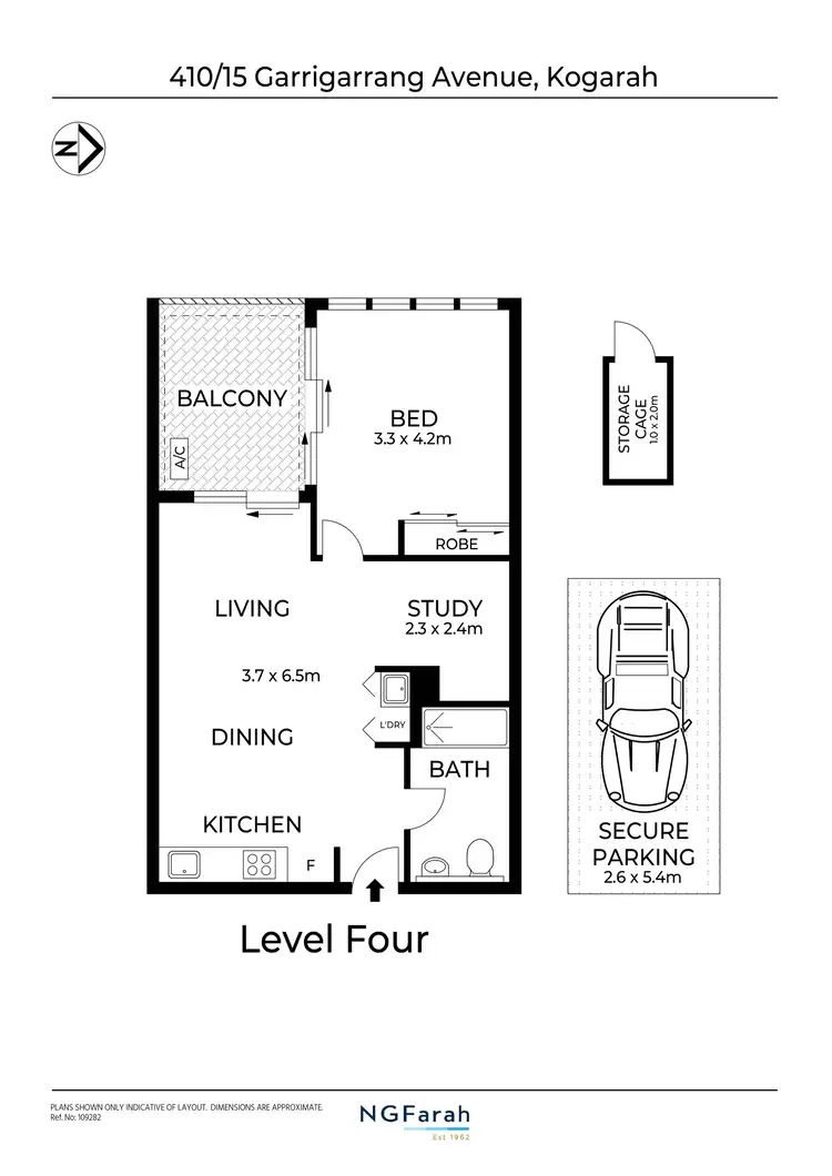 Floorplan of Homely apartment listing, 410/15 Garrigarrang Avenue, Kogarah NSW 2217