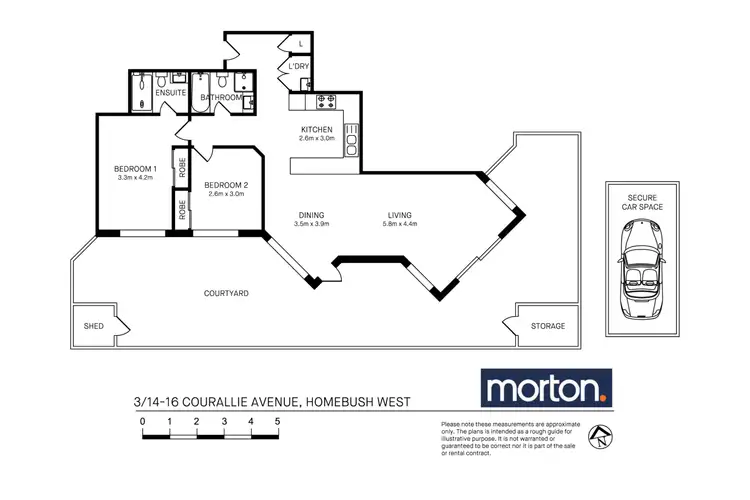 Floorplan of Homely apartment listing, 3/14-16 Courallie Avenue, Homebush West NSW 2140