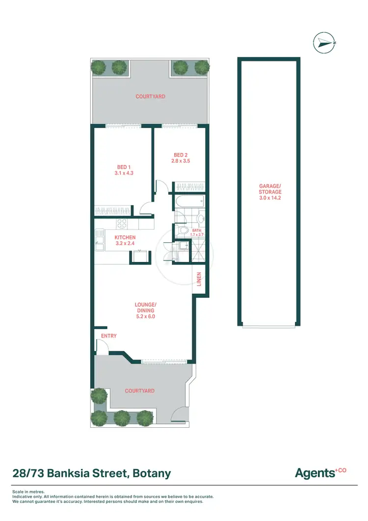 Floorplan of Homely apartment listing, 28/73 Banksia Street, Botany NSW 2019
